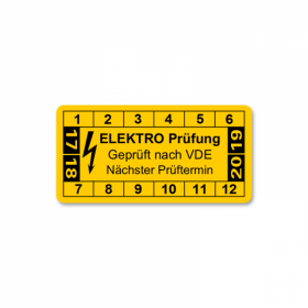 Prfplaketten - Elektro - Eckig - Elektro Prfung - 1...