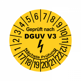 Prfplaketten - Geprft nach DGUV Vorschrift 3 - Elektro...