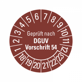 Prfplaketten - Geprft nach DGUV Vorschrift 54