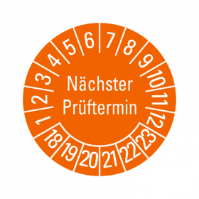 Prfplaketten - Nchster Prftermin - 30 mm - 2018-2023 -...
