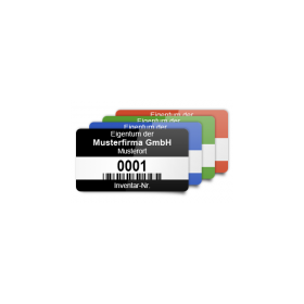 SECUVOID Inventaretiketten (mit Barcode und Nummer) 38 x...