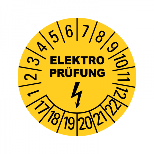 Prfplaketten - ELEKTRO PRFUNG - Gelb