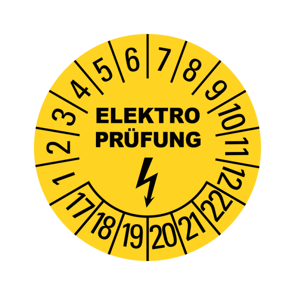 Prfplaketten - Elektro - Elektro Prfung - 1 Pack  1000 Prfplaketten