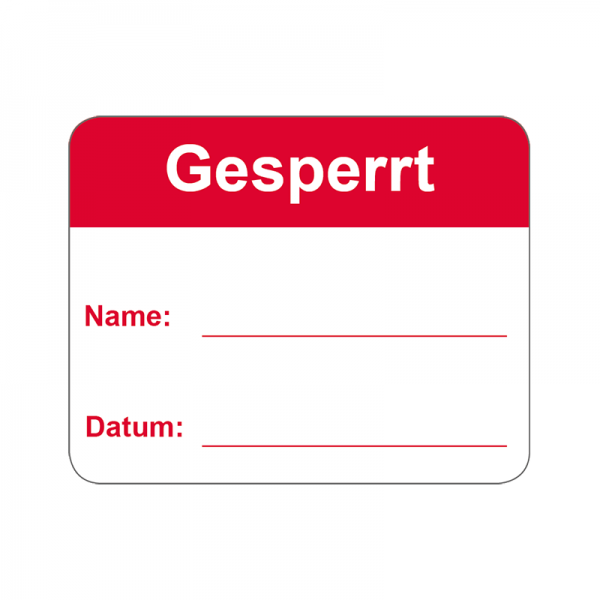 QS-Etiketten - Gesperrt - 45 x 36 mm - Papier - leicht ablsbar - Rot 