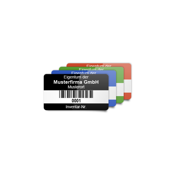 SECUVOID Inventaretiketten (mit Barcode) 51 x 25 mm (empfohlen) Schwarz Code 128 (empfohlen)
